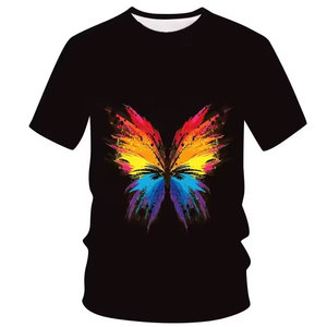 Chemises imprimées par sublimation 100% polyester T-shirt imprimé arbre de plage à manches courtes de haute qualité pour hommes et femmes - Product Image 6
