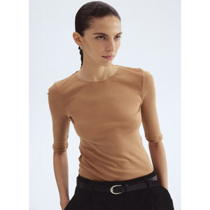 เสื้อยืดสตรีทแวร์ผ้าฝ้ายพีมาแห้งเร็ว สกรีนโลโก้ได้ ทรงโอเวอร์ไซส์ ไหล่ตก สวมใส่สบาย แขนสั้น ระบายเหงื่อได้ดี - Product Image 3