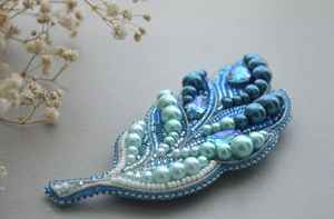 Beaded brooches Handmade designer brooch. High quality accessories. <b>Unique</b> design brooch. <b>Baby</b> shower best <b>gift</b>. - Product Image 3