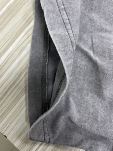 Venta al por mayor último lavado ácido OEM Streetwear desgastado hombres camisetas de gran tamaño de peso pesado de punto estilo lavado - Product Image 5