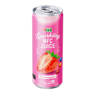 Vinut Drankmerk 330ml blikje Sprankelende Fruitige Aardbeien Sap NFC OEM Private Label Gratis Monster Groothandel Lage MOQ Gekoeld