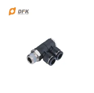 Elbow Connector Pneumatic 3ways Plastic Tube Fittings