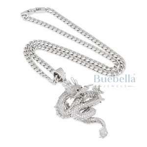 Collar de dragón del Lejano Oriente, colgante de Hip Hop helado para hombres, símbolo de fuerza, sabiduría, joyería de lujo - Product Image 6