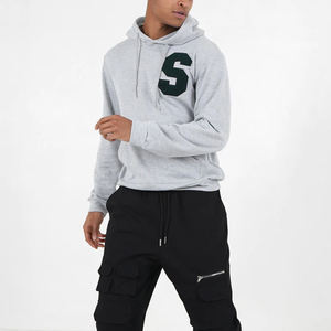 Sweat à capuche pour homme en chenille brodée avec logo personnalisé, très vendu, pour le printemps, en polaire de haute qualité, polyester/coton - Product Image 5