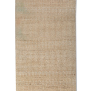 พรมขนสัตว์ถักมือสีพื้นเบจและน้ำตาล รุ่น Skwl-552 ขนาดใหญ่ สำหรับตกแต่งบ้าน ห้องนั่งเล่น และใช้ในรถยนต์ - Product Image 1