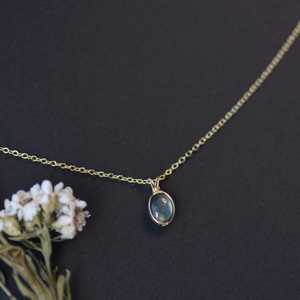 Collier de Labradorite en argent Sterling or vintage fait à la main, fil de pierres précieuses naturelles, énergie de guérison, cadeau de fiançailles parfait - Product Image 4