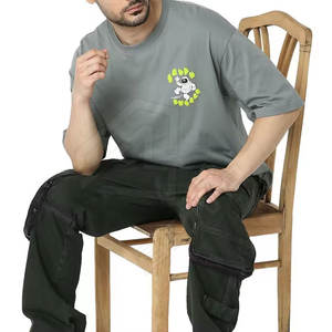 T-shirts de qualité supérieure en coton de style t-shirt uni pour hommes t-shirts pour hommes en gros lavés à l'acide fabriqués au Pakistan - Product Image 1