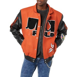 Veste universitaire pour homme en coton 100% avec broderie personnalisée, style lettreman, col décontracté d'hiver, polaire chaud en laine, antibactérien - Product Image 1
