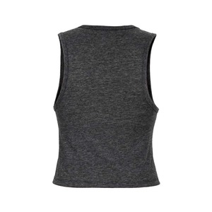 Faible GSM Respirant Femmes Col Rond T-shirt Chemisier Tops Charcoal Crop T-shirts - Product Image 4