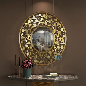 Miroir noir unique en forme de lotus avec un design floral délicat. Disponible aux prix de gros. - Product Image 4