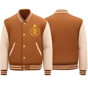 2025 nouveaux fabricants de vestes d'hiver Streetwear personnalisé polaire Varsity veste en velours côtelé pour hommes Bomber manteau à capuche surdimensionné - Product Image 3