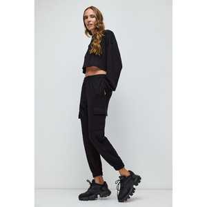 Pantalon de jogging cargo noir - Product Image 4