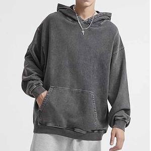 Sudadera con capucha de lavado ácido para hombres de gran tamaño Material de la mejor calidad Diseño transpirable Sin cordón Sudadera con capucha para hombres Mejor precio - Product Image 6