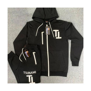 Chándal Deportivo Informal de Invierno para Hombre, Transpirable, con Patrón Sólido, Colores y Logotipo Personalizables, 100% Algodón, Servicio OEM - Product Image 1