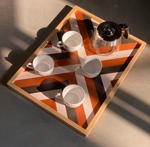 Plateau de service en bois de style vintage personnalisable pour la décoration de la table basse du salon - Product Image 5