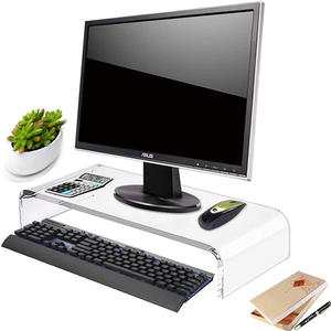Dudukan Monitor komputer, dekorasi Desktop akrilik layar TV akrilik meja komputer PC - Product Image 5