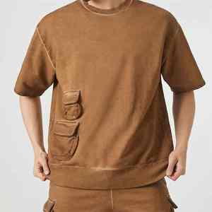 <b>Men</b> Cotton Two Piece Short Sets Casual Summer Outfit <b>T</b> <b>Shirt</b> And Shorts For Gym Fitness Training Workout Outdoor Sportswear - Product Image 3