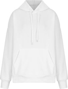 Sweat à capuche polaire surdimensionné brodé solide pour femmes de haute qualité avec poche pull à manches longues pour haut de sport de loisirs d'hiver - Product Image 4