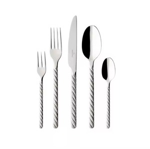 Juego de cubiertos de acero inoxidable de bajo precio con asas de diseñador, cubiertos de tendencia, nuevo diseño - Product Image 1