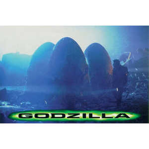 Carte postale numérique Godzilla imprimée en offset pour les fêtes de Noël ou les anniversaires, fabriquée en papier de qualité - Product Image 1