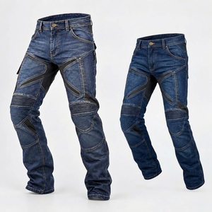 Professional <b>men</b> <b>biker</b> <b>jeans</b> designed with tough denim reinforced areas comfortable fitting and functional details for daily - Product Image 2