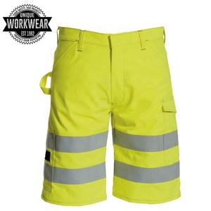 Ropa de trabajo de alta visibilidad para hombre, pantalones cortos Cargo, estilo personalizado, multibolsillos, poliéster de alta visibilidad, venta al por mayor, pantalones cortos personalizados de alta visibilidad - Product Image 5