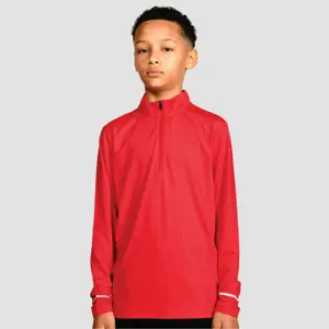 Benutzer definiertes reflektieren des Logo Standard Relaxed Fit Ultraleichtes, schnell trocknendes, atmungsaktives Material Red Kids 1/4 Zip Tops