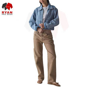 Veste en jean zippée pour femme de qualité supérieure, pour un usage décontracté et quotidien, avec un tissu doux au toucher et un design intemporel - Product Image 4