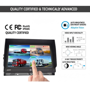 Monitor DVR AHD con Pantalla Táctil Completa de 10.1 Pulgadas Melia, Pantalla Dividida, Cámara de Reversa 1080P, Panel IPS sin Marco, Control de un Solo Botón - Product Image 6