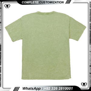 T-shirt personnalisé 100% coton sérigraphié de haute qualité été hommes lavage à l'acide t-shirt vintage graphique lourd T-shirt - Product Image 2