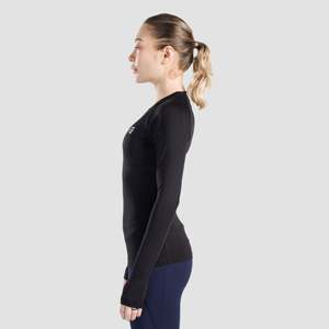 เสื้อแขนยาวรัดรูปสีดำ ผลิตจากผ้าถัก พร้อมตกแต่งโลโก้ตามสั่ง - Product Image 3