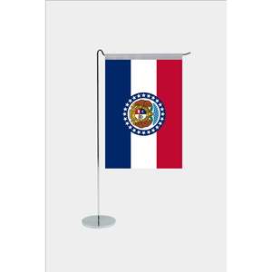 Missouri <b>for</b> State Custom Logo L-Shaped Desk <b>Flag</b> Digital Printing Metal <b>Pole</b> Nylon Polyester Silk <b>Flags</b> Banners <b>for</b> Display - Product Image 1