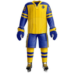 ชุดเครื่องแบบฮ็อกกี้น้ำแข็งยูนิเซ็กซ์ชุดสัมผัสนุ่มพร้อมชื่อทีมสั่งทำราคาโรงงานสั่งซื้อจำนวนมาก - Product Image 2