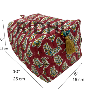 Tranding Floral Crimson Bloom <b>Quilted</b> Zipper Eco-Friendly Reusable Custom Printed Travel for & Grocery Tote <b>Bag</b> - Product Image 2