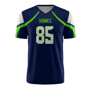 Youth 100% Polyester Custom Teamwear Breathable Tackle Twill with Short Sleeves Printed Summer <b>Season</b> American Football Jersey - Product Image 2