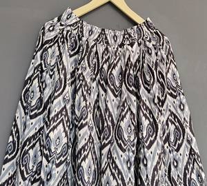 Beautiful Handmade Cotton Blo Print <b>Wrap</b> Floor-Length <b>Skirt</b> Women Floral Formal Plus Size Multi Color Breathable Natural - Product Image 2