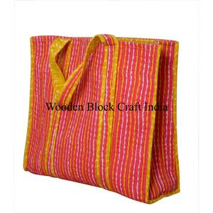 Sacs à bandoulière en coton en gros, sacs fourre-tout en coton imprimé écologiques, sacs en toile de coton avec fermeture éclair pour tous les sacs fourre-tout pour un usage quotidien - Product Image 4