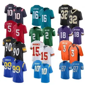 Custom High Quality NFLing Jersey Club Retro American Football Wear Men Training Sublimation Vintage Oversized Football T-shirts