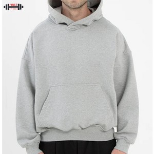 Streetwear personnalisé sans ficelle de haute qualité coupe-vent respirant 100% coton polaire unisexe sweats à capuche en éponge française 300gsm - Product Image 1