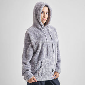 Fit2Fight Factory Fast Ship <b>Fur</b> Fabric <b>Hoodie</b> Women's Hoodies In Grey Color Sweatshirts Sample Available Festival Gifts - Product Image 3