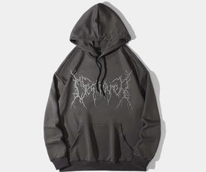 Sweat à capuche léger délavé à l'acide pour hommes 100% coton brodé Design solide Doublure tissée pour la saison d'hiver Prix raisonnable en vente - Product Image 1