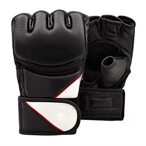 Gants et coussinets en cuir essentiel et cuir PU de 8oz pour l'entraînement de boxe de combat MMA motif imprimé - Product Image 1