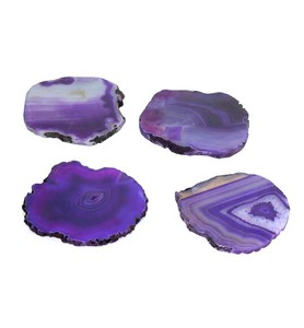 MKI Home Decor <b>Agate</b> <b>Coaster</b> Gold Electroplated Slice 300mm Diameter Vintage Style Customizable Premium Quality Wholesale Price - Product Image 4