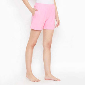 Pantalones cortos de lana transpirables de verano para mujer rosa personalizable, cintura media, cierre elástico, patrón caliente, informal, venta al por mayor - Product Image 3