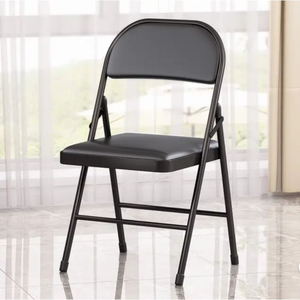 Factory Direct Supplying <strong>Cheap</strong> Soft PU Padded Seats Black Metal Steel <strong>Folding</strong> <strong>Chairs</strong> for Events - Product Image 4