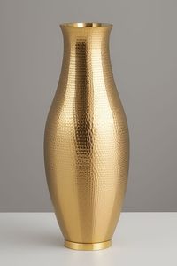 Floreros y macetas de hierro chapadas en oro con acabado martillado hecho a mano, estilo costero de forma redonda para Decoración de mesa de hogar y boda - Product Image 2