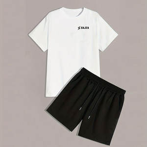 2025 hommes Shorts ensemble été mode deux pièces tenue confortable décontracté Streetwear vêtements quotidiens - Product Image 1