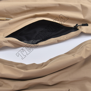 Pantalon de neige baggy cargo imperméable beige personnalisé avec braguette devant cordon de serrage à la taille et poignets élastiques pour style streetwear - Product Image 6