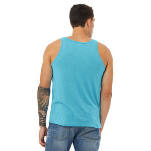 Bella Canvas 3484 UNISEX TRIBLEND TANK logotipo personalizado 2024 Unisex Triblend ajuste moderno cuello redondeado suave tanque transpirable - Product Image 3