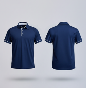 เสื้อเชิ้ตแขนสั้นผู้ชาย ผ้าถัก กระดุมหน้า คอปกแบบตัดสี/เรียบง่าย ผลิตในเวียดนาม ผ้าคอตตอน 60% โพลีเอสเตอร์ 40% สวมใส่สบาย - Product Image 1